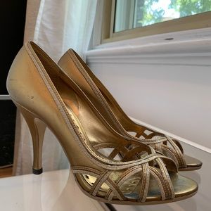 🥂✨ BCBG Girls - Gold Strappy Sandal Heels